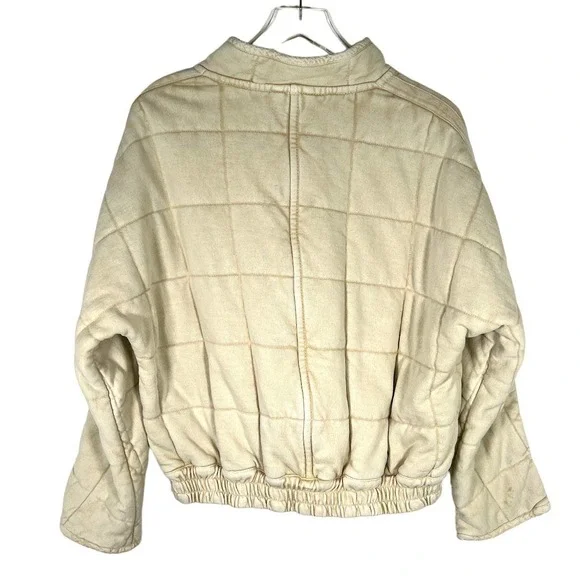 Free People dolman quilted jacket in vanilla cream size XS - Picture 5 of 16